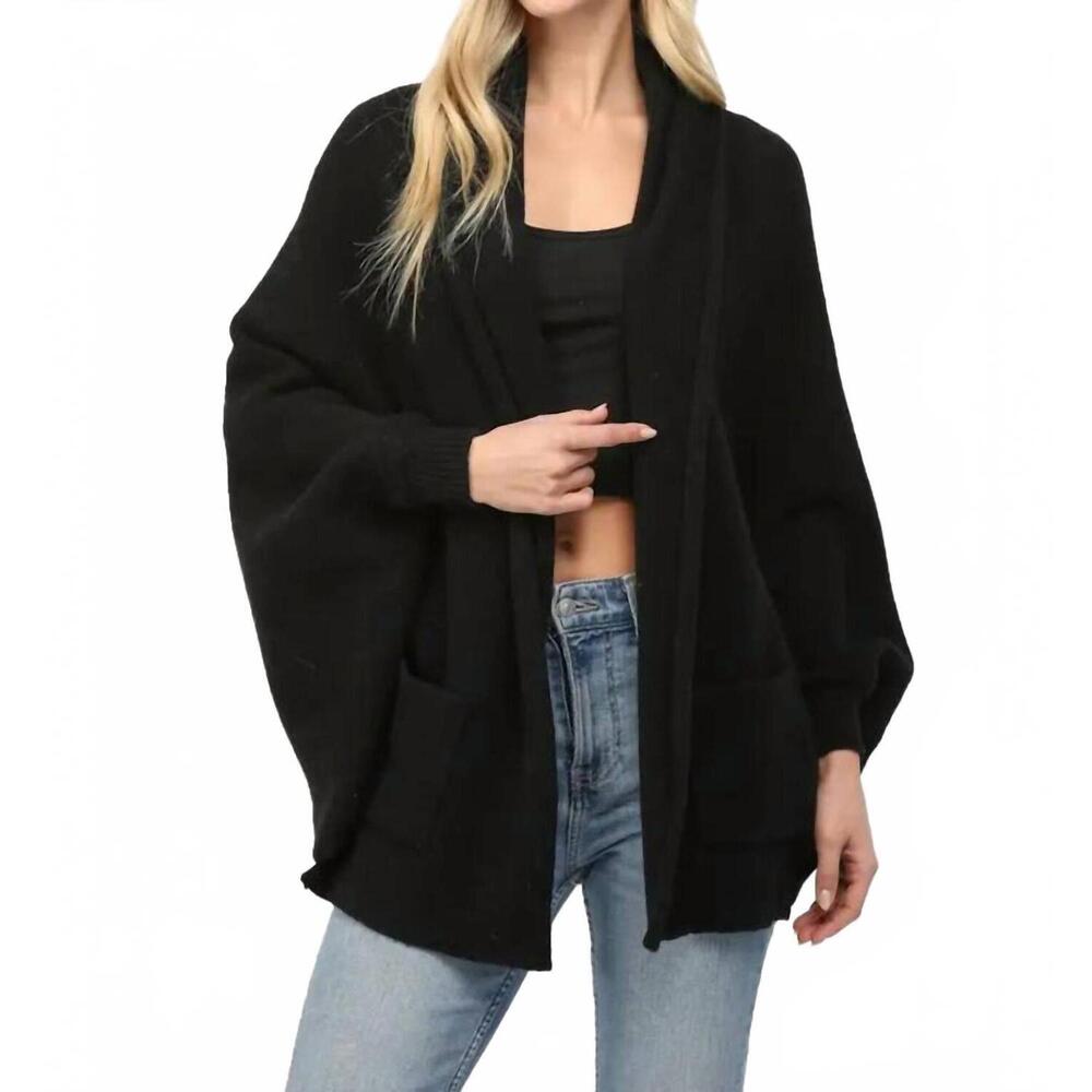 NEW FATE BY LFD stiles cardigan top in black